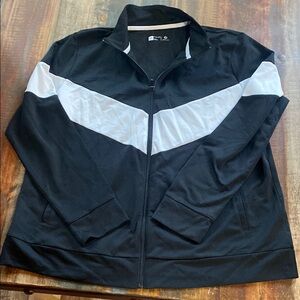 Black and White Zip-Up Jacket